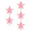 5Pcs Pink Glitter Christmas Tree Topper Star Waterproof Finials 5