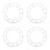 4Pcs Silver Acrylic DIY Clock Face with Roman Numerals and Clear Scale 4