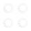 4Pcs Silver Acrylic DIY Clock Face with Roman Numerals and Clear Scale 5