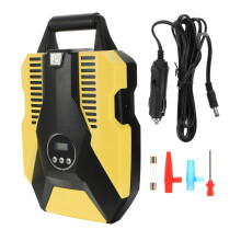 2Pcs Digital Electric Air Compressor Portable Car Tyre Pump Yellow