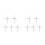 10Pcs White Self Adhesive Hook Loop Tape Reusable Mounting Stickers 6