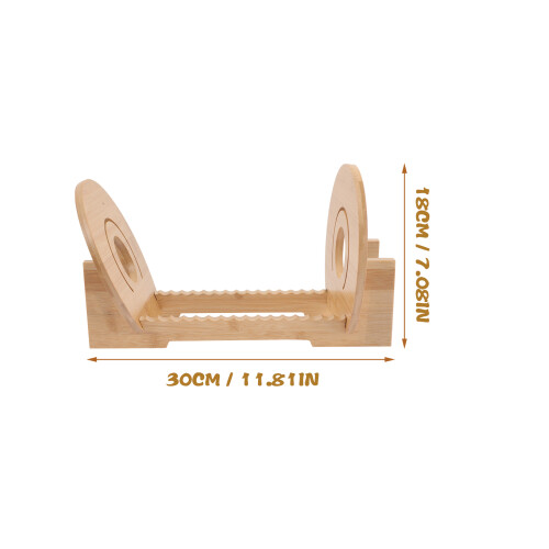 2Pcs Wooden Vinyl Record Display Rack for Home Use 1