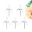 10Pcs White Self Adhesive Hook Loop Tape Reusable Mounting Stickers 10