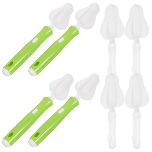 2Sets Multifunctionele Speen- En Melkfles Borstel Met Polyester 2