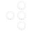 4Pcs Silver Acrylic DIY Clock Face with Roman Numerals and Clear Scale 7