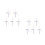 10Pcs White Self Adhesive Hook Loop Tape Reusable Mounting Stickers 4