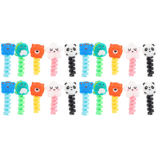 100Pcs USB Cable Protector Silicone Charger Cord Saver Bright Colors 1