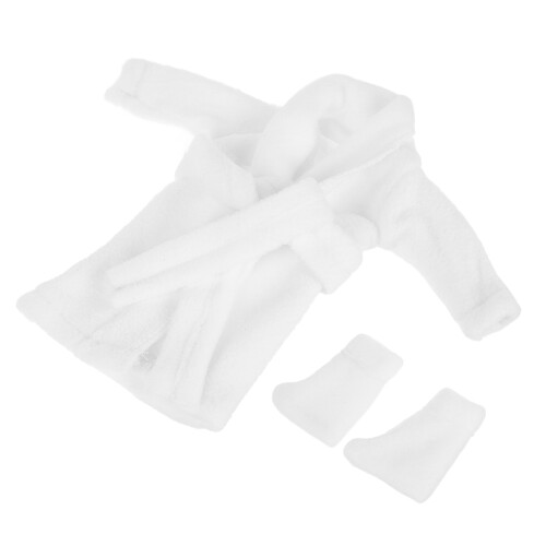 3Sets Weiße Mini-Bademantel Sets Für Puppen, Und 1