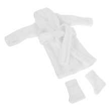 3Sets Weiße Mini-Bademantel Sets Für Puppen, Und