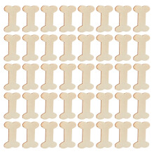 50Stk Holzhundeknochen Zum Bemalen Khaki DIY Basteln Ornamente