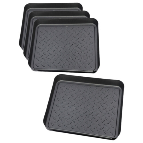 8Pcs Durable Plastic Shoe Tray for Entryway Indoor Boot Storage 2