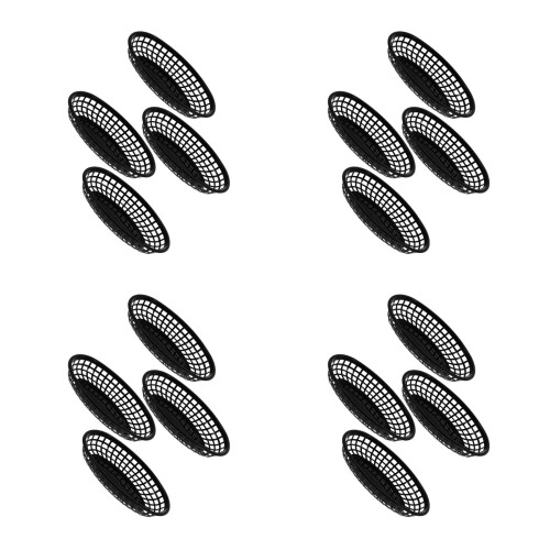 16Stk Schwarze PP Snacktabletts Für Und Snacks 2
