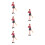 5Stk Mini Kunststoff Figuren - Baseball Stehende Deko 7