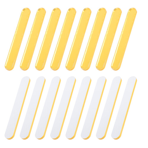 80Stk Transparente Goldene Acryl - Und Eisstäbchen Für DIY 2