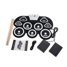 USB Electric Drum with Stick and Foot Pedal Silicone Professional