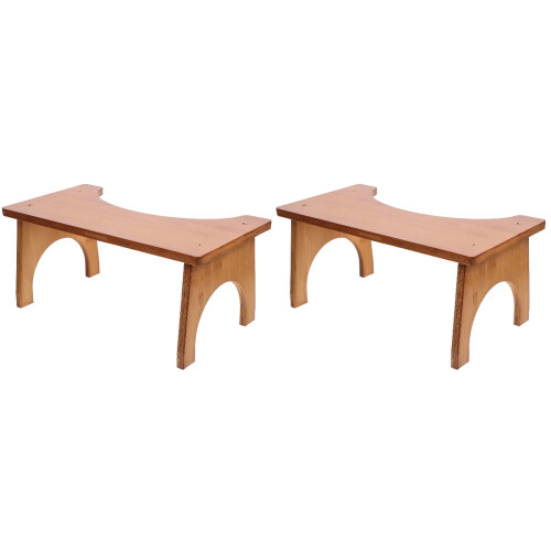 2Pièces Petit En Bambou Antidérapant Pour Usage 2
