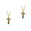 2Pièces Croix Décorative Suspendue Matériau Solide 3