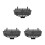3Pièces Couvre-Panier Pliable Noir Résistante Vent PVC 7