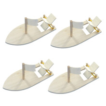 8Ensembles Bateau Bois Naturel Matériel DIY Peinture École