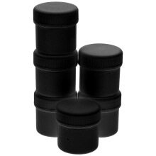 24Pièces Seaux Avec Couvercle Étanche Hdpe Noir Polyvalents