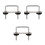 3Pièces Accessoires Toit Argent Clips U-Bolt Polyvalents 5