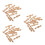 36Pièces Embouts En Bois Sculpté Khaki Pour Projets DIY 9