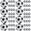 56Pièces Remplaçables De Football De Table Noires Matière Hips 7