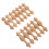 36Pièces Embouts En Bois Sculpté Khaki Pour Projets DIY 2