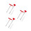 3Ensembles Kit Outil Valves Rouge Alliage Durable 7