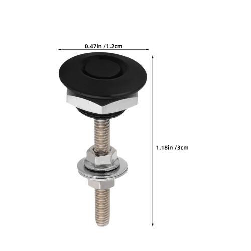 4Pièces Verrouillage Capot Aluminium Noir Sûr 1