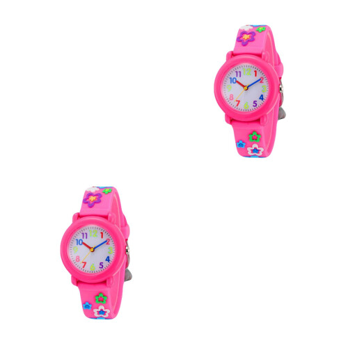 2Pièces Quartz Rose PVC Cartoon Et 2