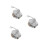 3Pièces Cache Moyeu Tambour En Alliage Argent 4