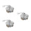 3Pièces Cache Moyeu Tambour En Alliage Argent 8