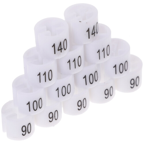 200Pièces Rondelles Taille Pour Classement Vêtements