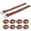 20Pièces Accessoires Enfant Ceintures Panier PU Marron Colorées 1