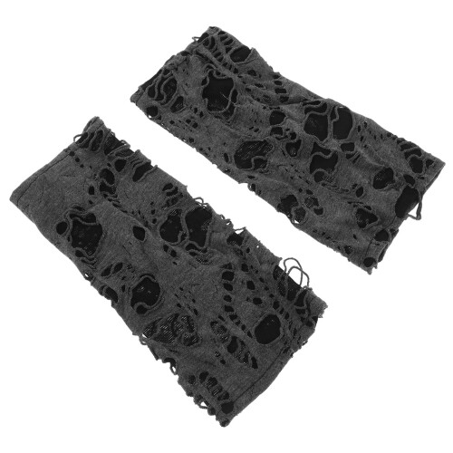 3Paren Zwarte Punk Handschoenen Halffinger Polyester Goth Accessoires 1