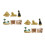 12Pièces Mini Statues Résine Style Ancien Égypte Pour Décoration 10