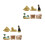 12Pièces Mini Statues Résine Style Ancien Égypte Pour Décoration 8