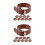 20Pièces Accessoires Enfant Ceintures Panier PU Marron Colorées 4
