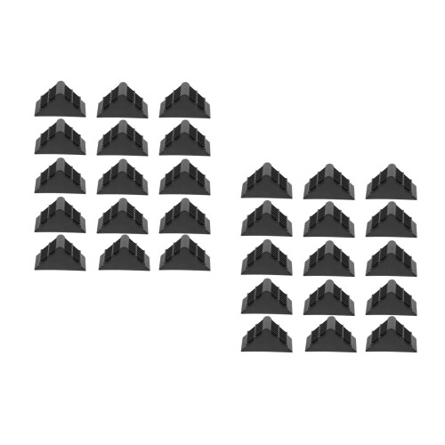 200Pièces Couvre-Angles Souples En Pe PP Noir Pour 2