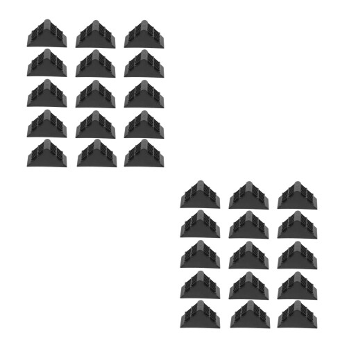 200Pièces Couvre-Angles Souples En Pe PP Noir Pour 1