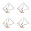 4Pièces Triangle Percussion En Fer Argenté Baguette Bois Portable 7