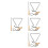 4Pièces Triangle Percussion En Fer Argenté Baguette Bois Portable 8