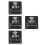 4Pièces Stickers WiFi Noir Décor Mural 4