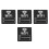 4Pièces Stickers WiFi Noir Décor Mural 5
