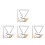 4Pièces Triangle Percussion En Fer Argenté Baguette Bois Portable 10