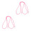 2Pièces Attaches Rose En Polyester Avec Clip Résistant Antiperte 3