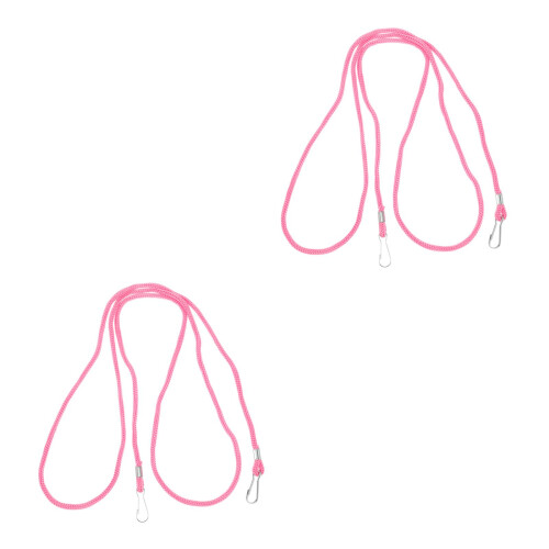 2Pièces Attaches Rose En Polyester Avec Clip Résistant Antiperte 2