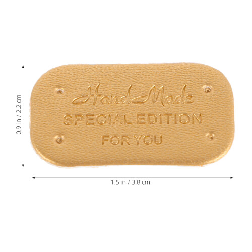 400Pièces Tags Similicuir Embossés Pour Accessoires Crochet Jeans 2