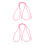 2Pièces Attaches Rose En Polyester Avec Clip Résistant Antiperte 7